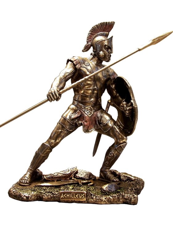 Achilles grecki heros, wódz Myrmidonów, bohater spod Troi, realistyczna figurka.