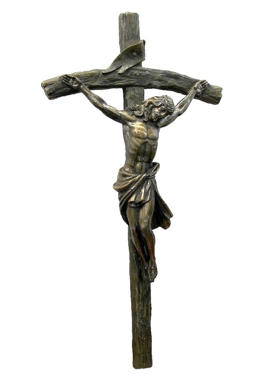 Duży krzyż gotycki na ścianę
