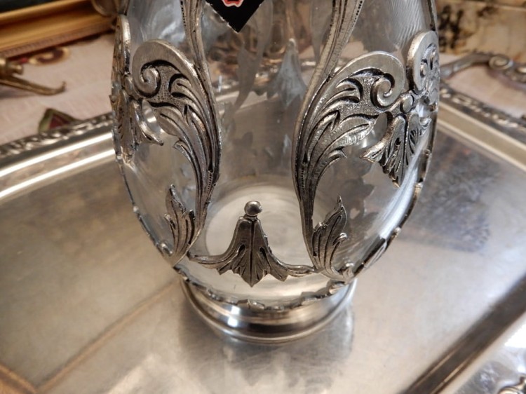 cudna karafka okuta cyną dworski prezent