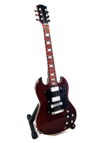 Mini gitara AC/DC Angus Young w skali 1:4 to kolekcjonerski model dla fana hard rocka i gitarowego brzmienia.