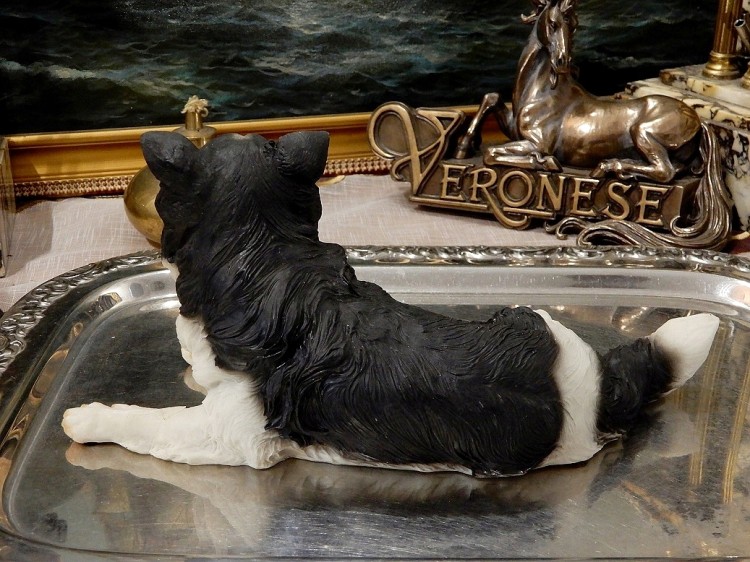 figurka porcelanowa pieska Border collie