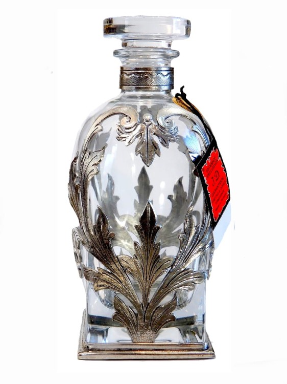 karafka secesyjna okuta cyną na wódkę