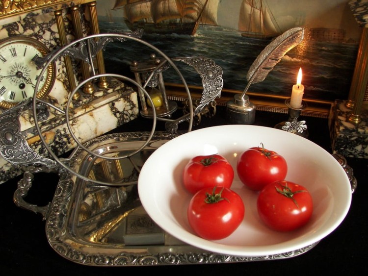 prezent na cynowe gody misa porcelanowa na stelażu