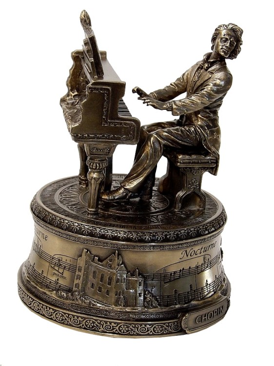 Chopin przy fortepianie pozytywka z nokturnem