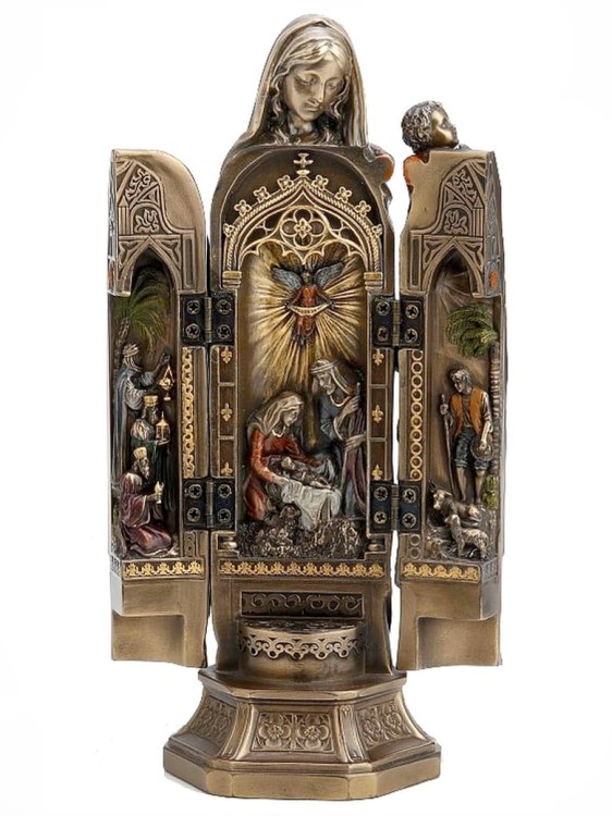Tryptyk Boże narodzenie Maryja z dzieciątkiem Jezus