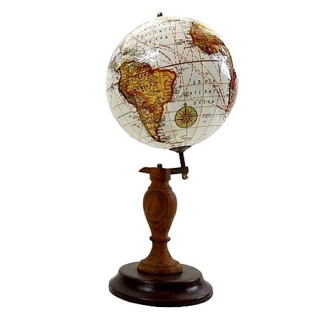 Globus w kolonialnym stylu na prezent