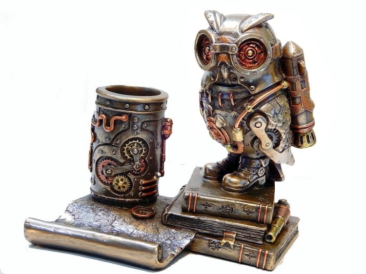prezent dla nauczyciela sowa w stylu steampunk