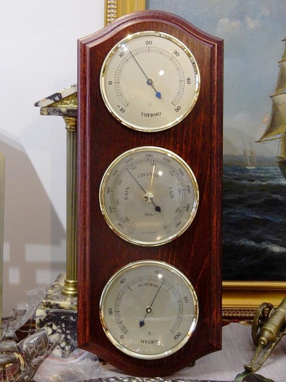 dekoracyjna stacja pogody termometr barometr higrometr