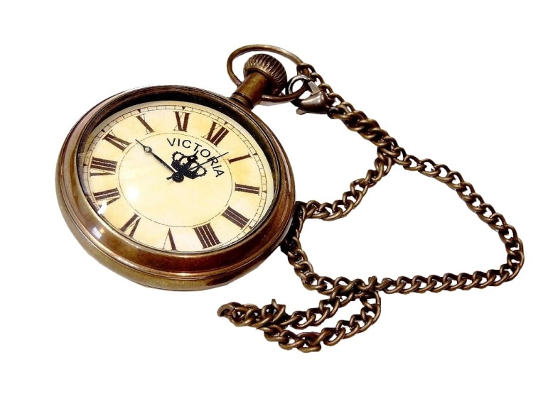 stary zegarek z dewizką w pudełku