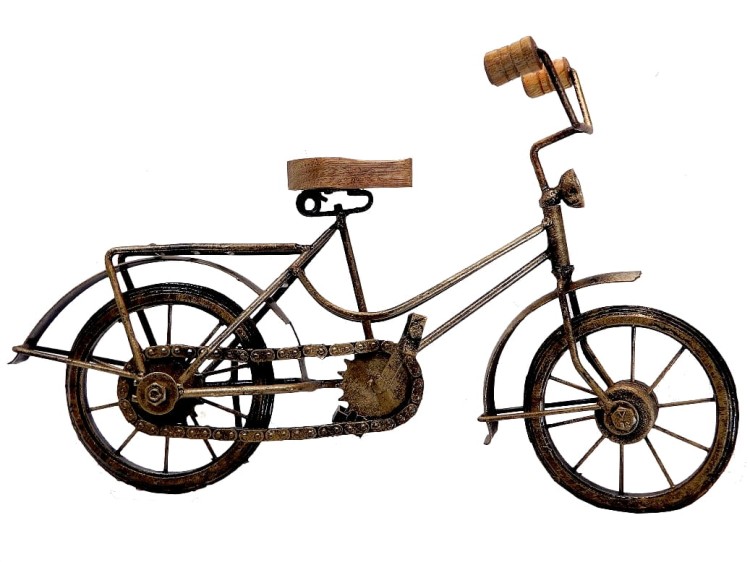 metalowy model roweru retro