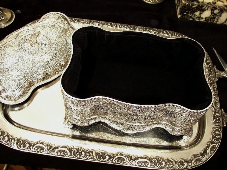 platerowana srebrem szkatułka na urodziny