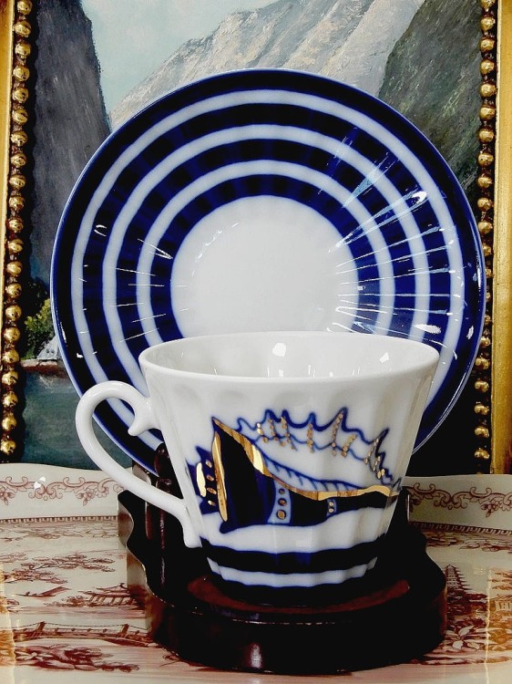 Rosyjska porcelana filiżanka Imperial porcelain