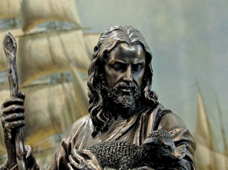 Jezus Chrystus z owieczkami figurka z firmy veronese (8).JPG
