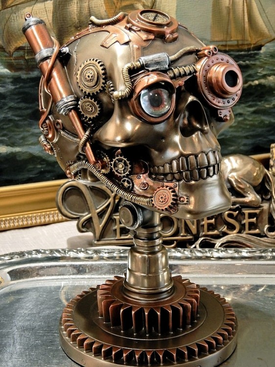 Oryginalny prezent czaszka steampunk