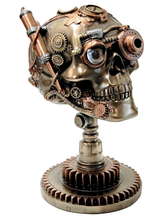 Czaszka w stylu steampunk z firmy veronese