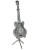 srebrna gitara z zegarkiem na prezent