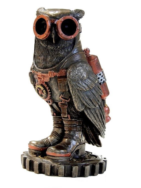 Sowa lotnik w steampunk Veronese