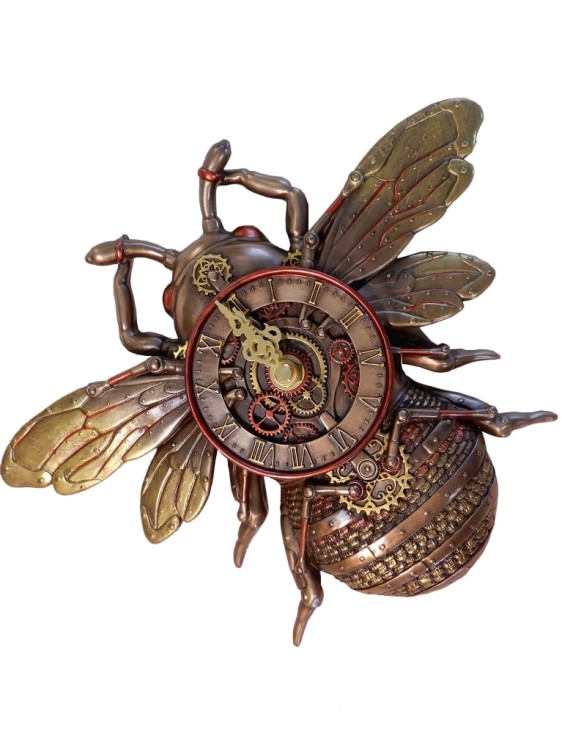 zegar pszczoła w stylu steampunk
