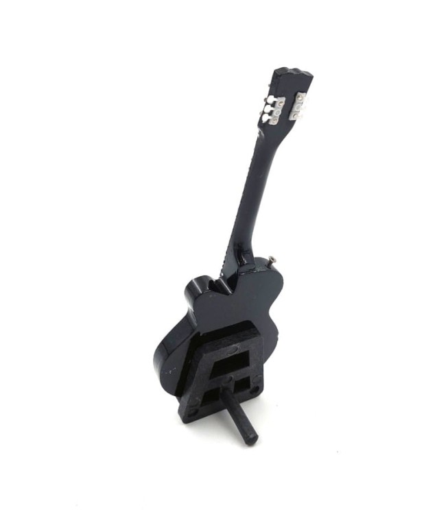 Ręcznie wykonana mini gitara w skali 1:6, ozdoba półki, biurka lub kolekcji inspirowanej rock and rollem.
