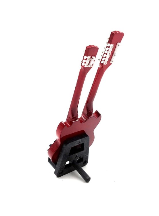 Ręcznie wykonana mini gitara w skali 1:6, ozdoba półki, biurka lub domowej kolekcji muzycznych modeli.