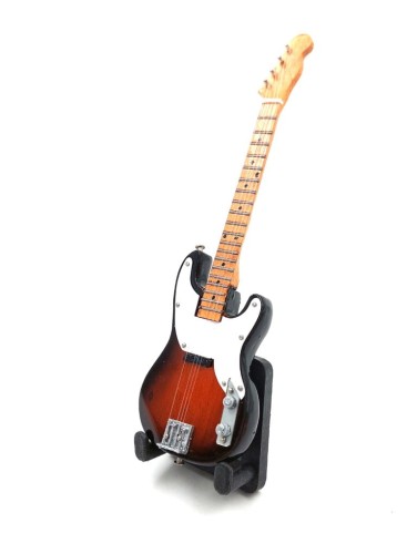 Model mini gitary 15 cm ze stojakiem, ciekawy prezent dla miłośnika gitar, rocka i muzycznych gadżetów.