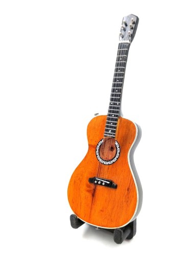 Mini gitara klasyczna Paco de Lucia z drewna mahoniowego, dekoracja dla gitarzysty i miłośnika flamenco.