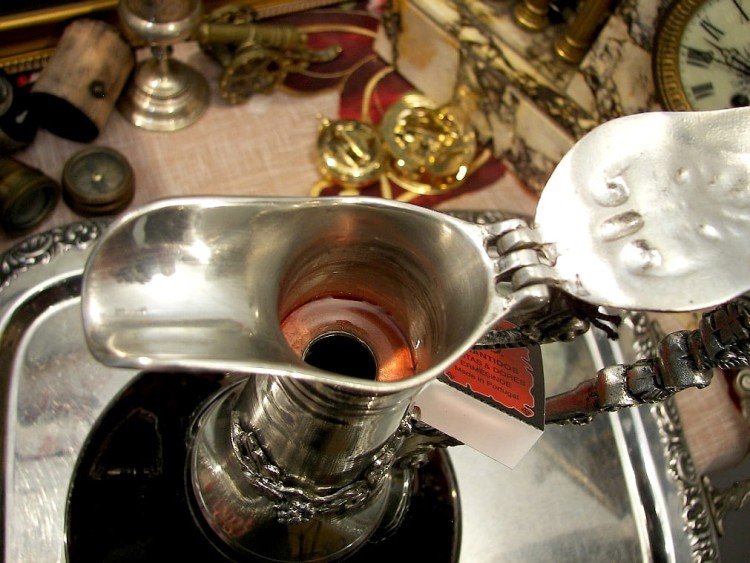 karafka, dzbanek, szkło, flakon, butla, gąsiorek, gąsior, butelka, karafka ozdobna, ozdoby z cyny, pomysły na prezenty, oryginalne prezenty, (13).JPG