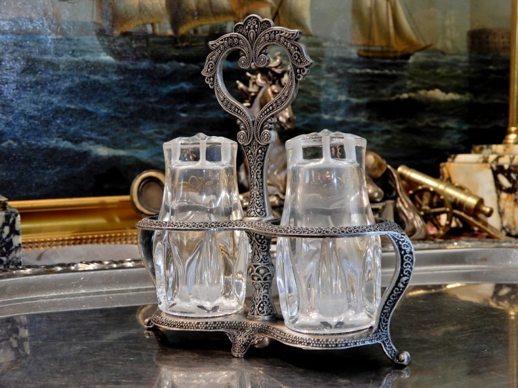 zestaw na przyprawy cyna