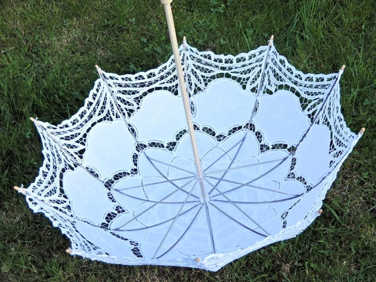 parasolka automatyczna koronkowa