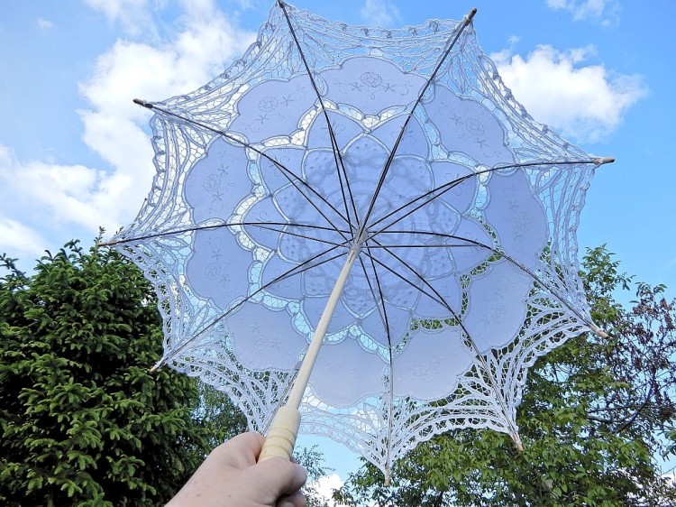 parasolka materiałowa z bambusem