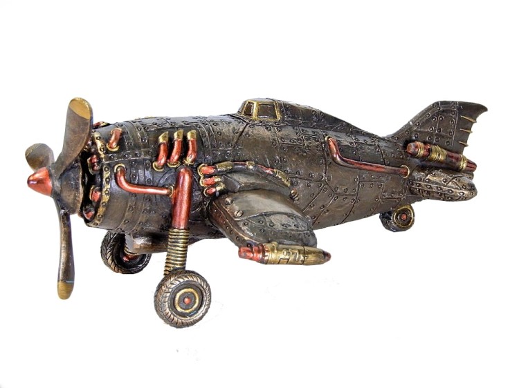 samolot w stylu steampunk na prezent