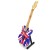 Mini gitara Rolling Stones w skali 1:4 nawiązuje do instrumentu Keitha Richardsa i rockowej sceny.