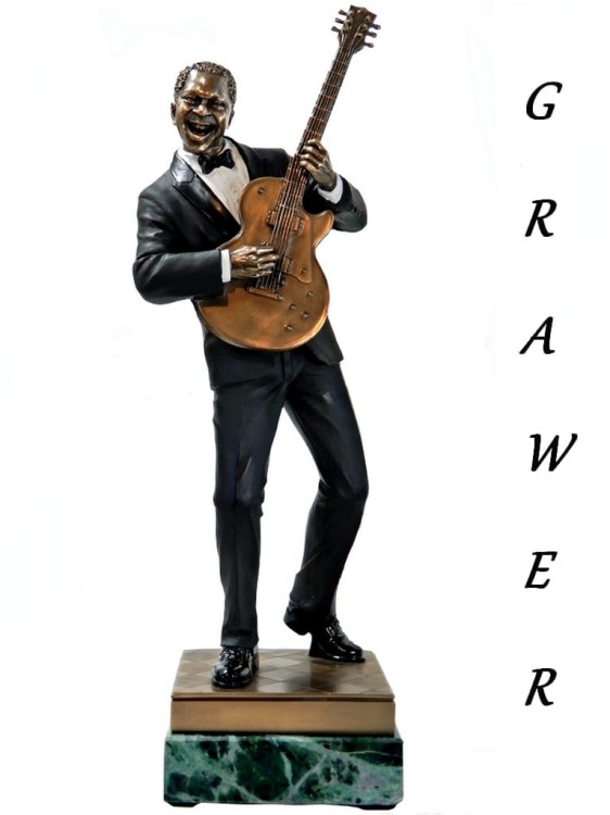 gitarzysta jazzowy figurka na cokole
