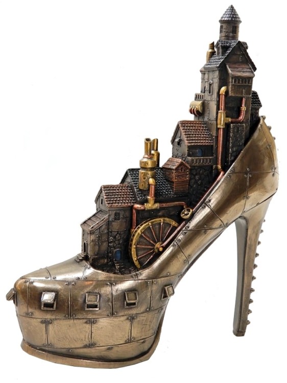 Miasto w bucie steampunk