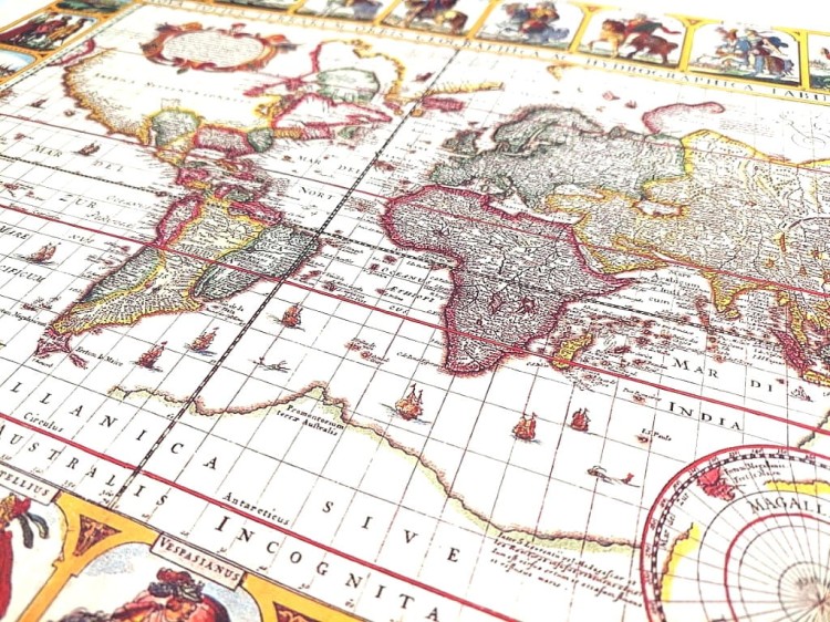 stara mapa prezent dla geografa