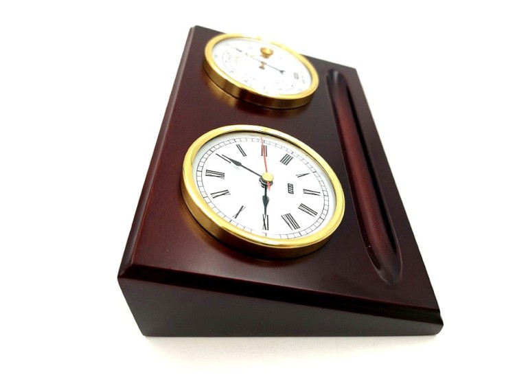 prezent dla szefa zegar i barometr na biurko