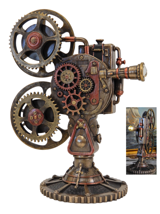Kamera figurka w stylu steampunk na prezent