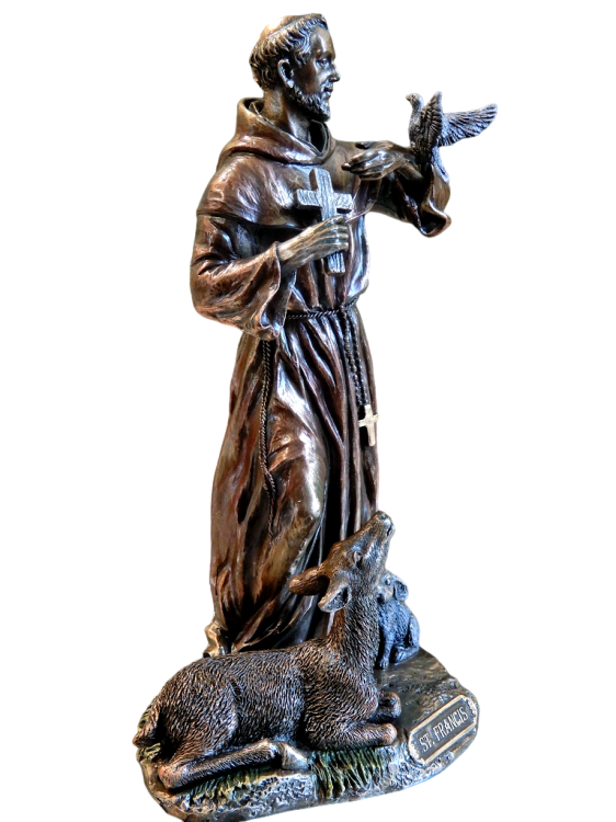 Figurka Franciszka wśród zwierząt