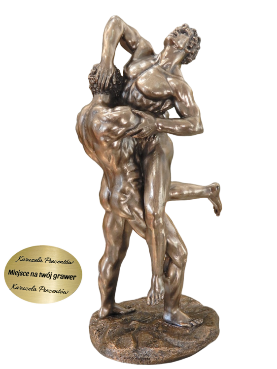 Figurka Herakles i Antaneus prezent dla geja, kochanka , piękno męskiego ciała
