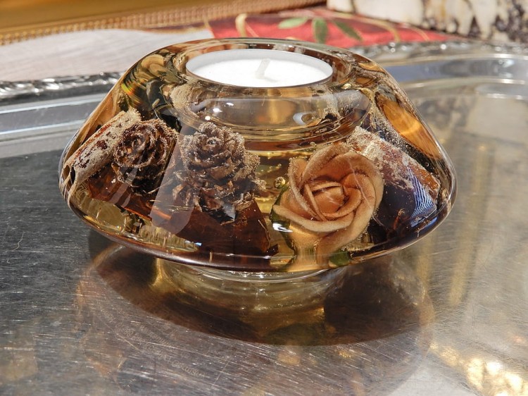 jesienny świecznik na prezent urodzinowy