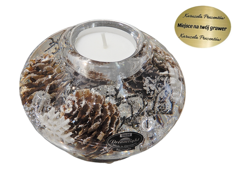 zimowy świecznik na prezent