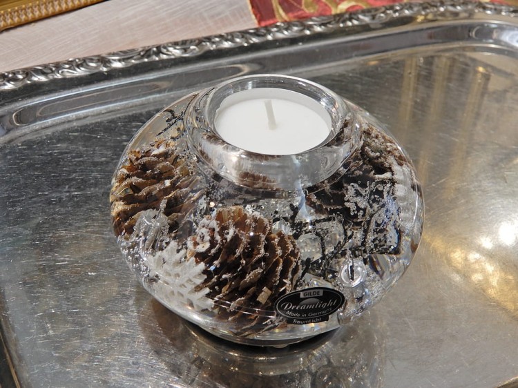 świecznik szklany dekoracyjny