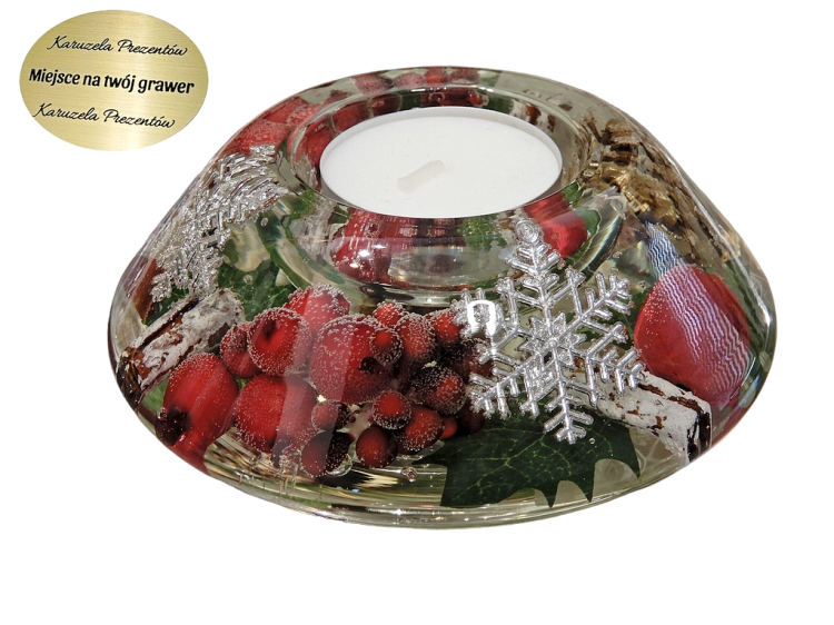prezent dla koleżanki świecznik zimowy
