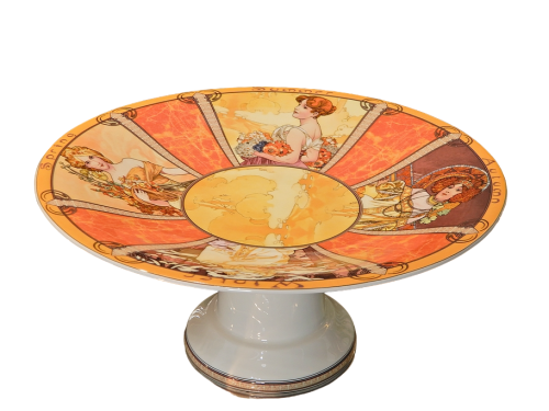 patera porcelanowa A. Mucha " Cztery pory roku"