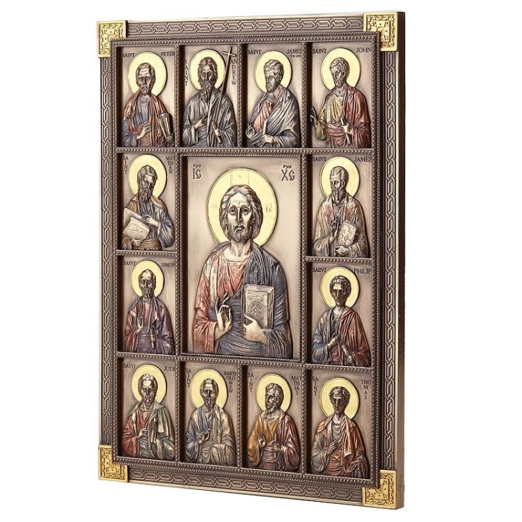 Jezus i 12 apostołów ikona