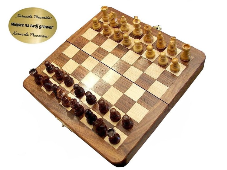 szachy magnetyczne drewno palisander
