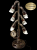 Lampa z zegarem Veronese w stylu steampunk z sześcioma czaszkami, rurami i dekoracyjnymi trybami