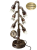 Lampa steampunk Veronese z zegarem i świecącymi czaszkami, dekoracyjny prezent dla fana fantasy