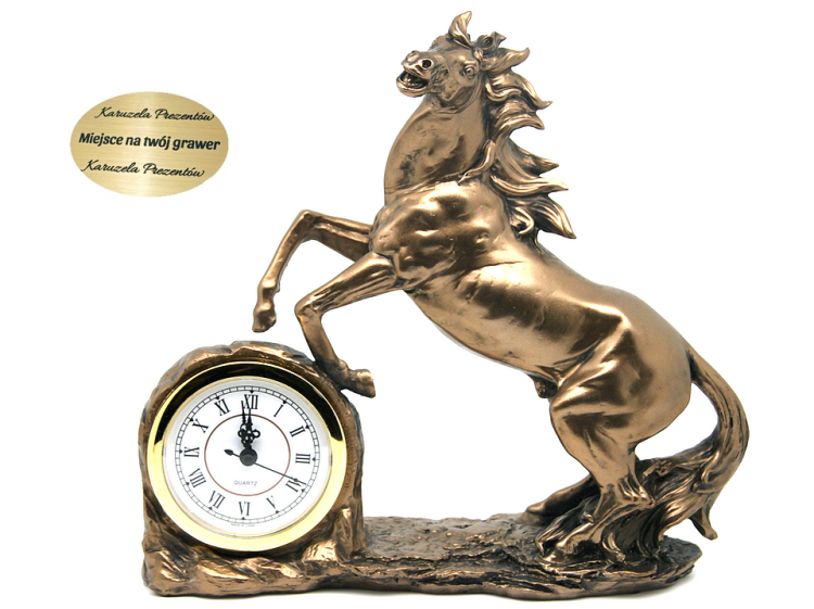 zegar z koniem na prezent
