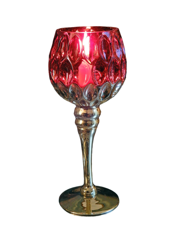 świecznik kielich szklany